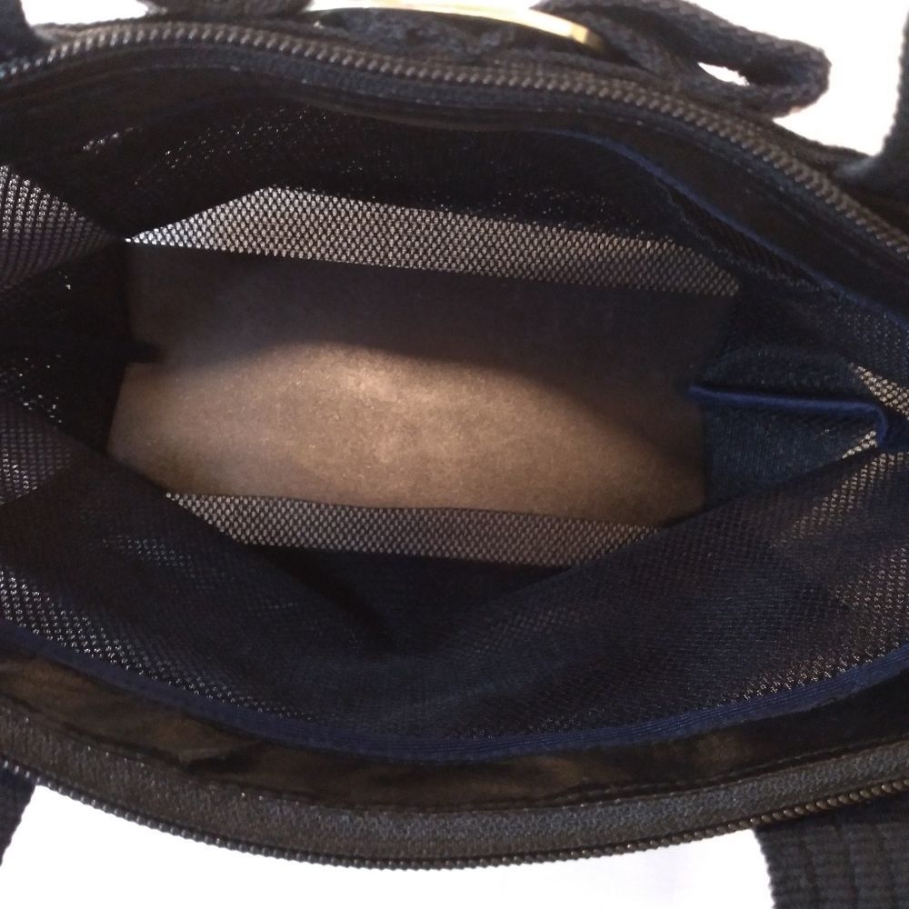 Feminine Black Mesh Hand Bag With Sequin. - Picture 7 of 9